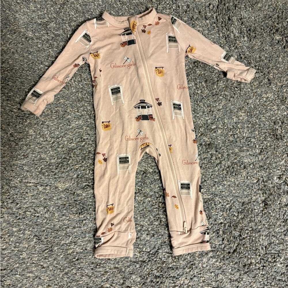 Kyte BABY zipper romper - Gilmore Girls Light Brown - Picture 3 of 5